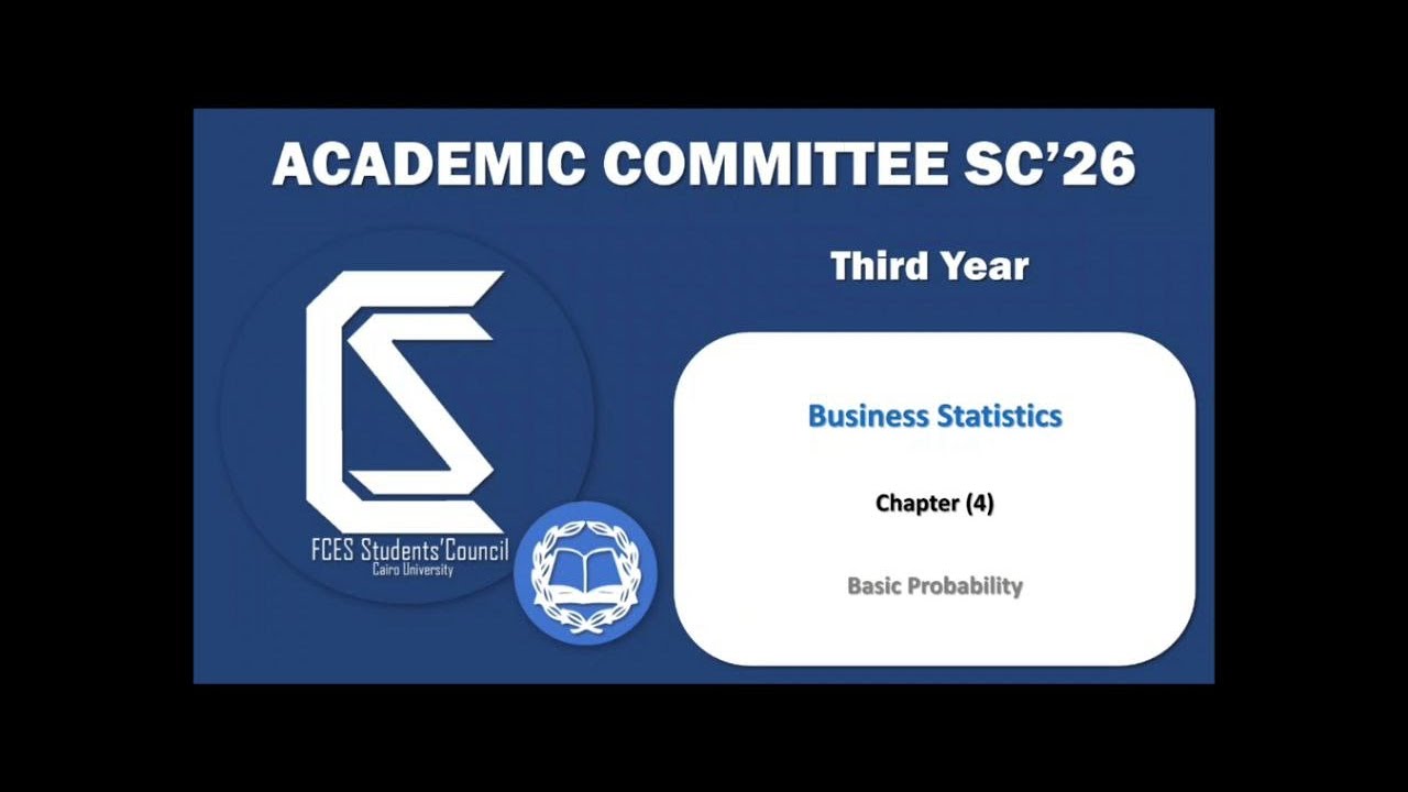 Third year - Business Statistics - Chapter 4 (Basic probability)