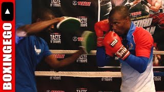 Julius Indongo COMPLETE Mayweather-Esque Mitt WORK 4 Terence Crawford fight UNEDITED boxing skillz