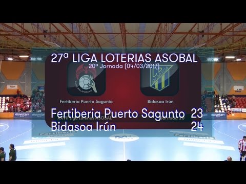 LIGA LOTERIAS ASOBAL J20 Fertiberia Puerto Sagunto - Bidasoa Irún 23 - 24