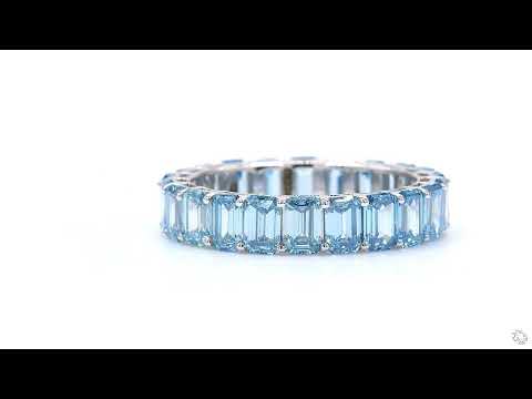 Ring Platinum - 4.36ct. tw. Blue Diamond (Fancy coloured lab-grown diamond) video