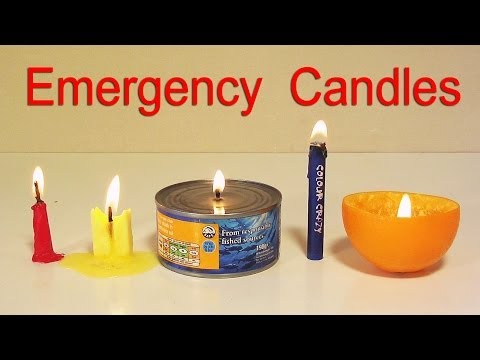 Part of a video titled How to Make 5 Emergency Candles - Life Hacks - YouTube