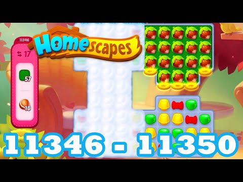 Homescapes Level 11346 - 11350 HD 3 - match puzzle Gameplay | android | IOS | 11347 | 11348 | 11349