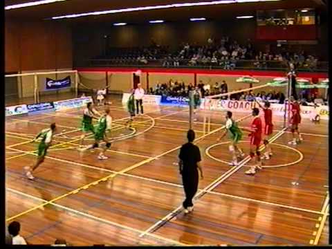 Sudosa - Vocasa. Eredivisie volleybal wedstrijd eind jaren '90