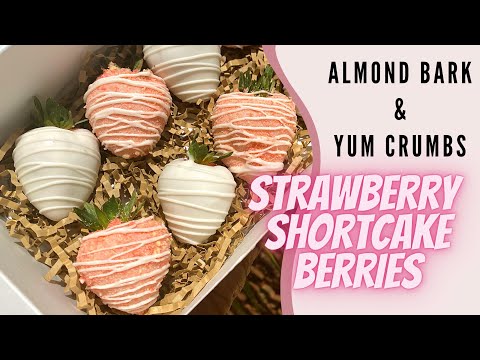 Almond Bark Dipped Strawberries | Strawberry Crumble Topping