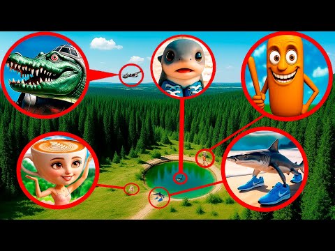 My drone filmed BOMBARDINO CROCODILO, TRALALERO TRALALA, TUNG TUNG TUNG SAHUR and the others...