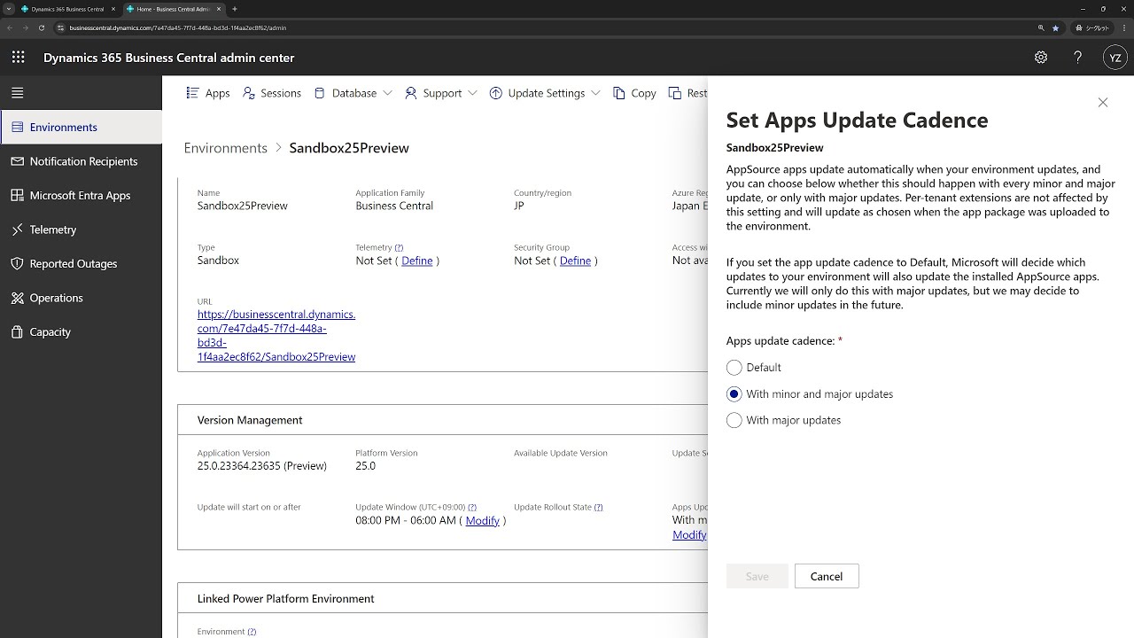Business Central short video: Automatically update AppSource apps with minor and major updates