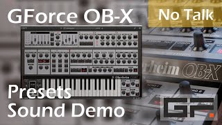 Video thumbnail for GForce Oberheim OB-X Synthesizer Presets Sound Demo - No Talking by Runningonair