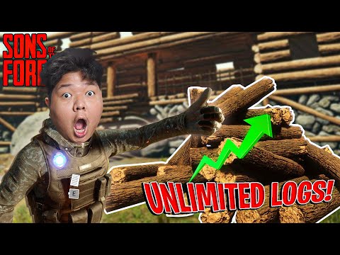 PEENOISE PLAYS SONS OF THE FOREST #15 - UNLIMITED WOOD LOGS!