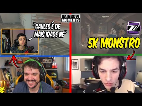 GAULES REAGINDO AO RAZAH TROLANDO, 5K INSANO DO LAGONIS, CASIMIRO NO R6 - MELHORES MOMENTOS LIVES R6
