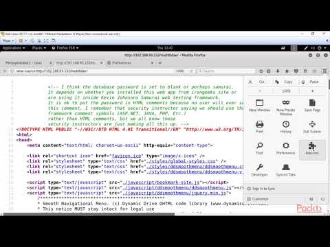Cybersecurity Attacks Red Team Activity Exploring Target with Browser | packtpub com