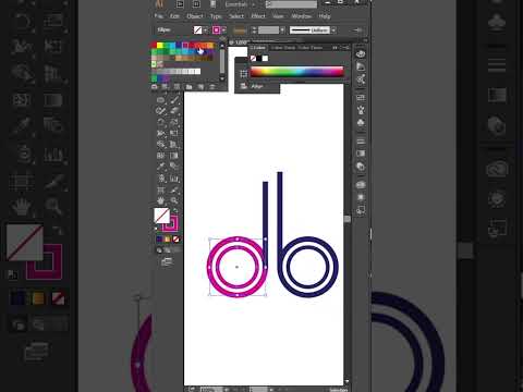 DB Letter Logo Design From Illustrator #shorts #youtubeshorts #viralvideo