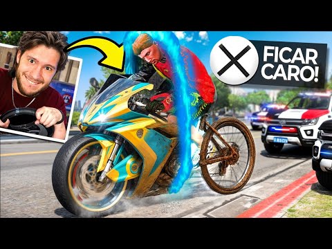 Moto BARATA VS CARA na FUGA!!  (GTA 5 RP)