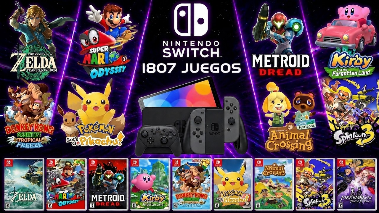1807 Juegos de Nintendo Switch