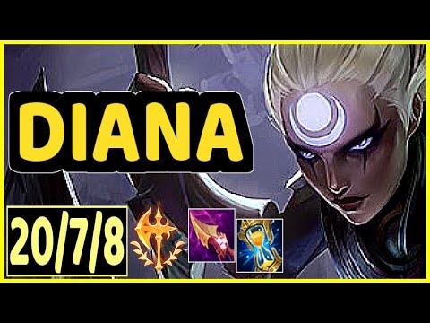DIANA VS GRAGAS - 20/7/8 KDA JUNGLE GAMEPLAY