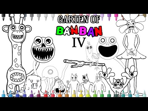 Garten of BanBan 4 New Coloring Pages how to draw ALL NEW BOSSES + ENDING Chapter 7