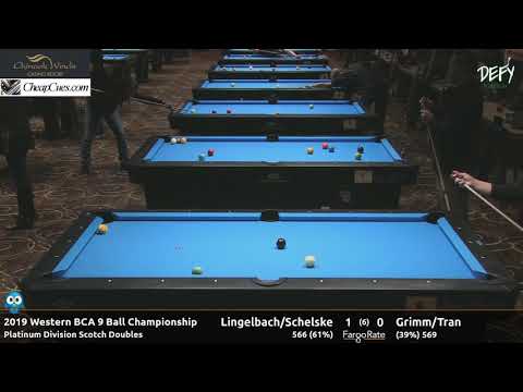 Lingelbach/Schelske vs Grimm/Tran - Platinum Scotch Doubles - 2019 Western BCA 9 Ball Championship