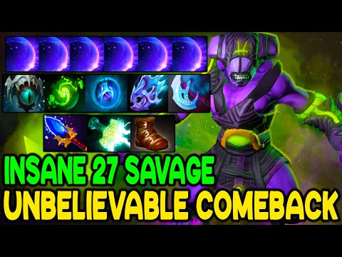 INSANE 27 SAVAGE - UNBELIEVABLE COMEBACK - INTENSE TEAM FIGHT - DOTA 2 GAMEPLAY