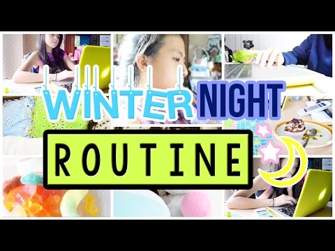 ♡ Winter Night Routine 2014 | AlohaKatieX ♡ Video