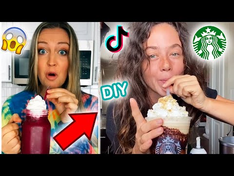 Trying SECRET Starbucks DIY Recipes (PART 2) - Tik Tok...