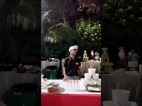 today my catering is serving pizza | Meggie| dosa | pav bhaji | and icecream or milkshakes