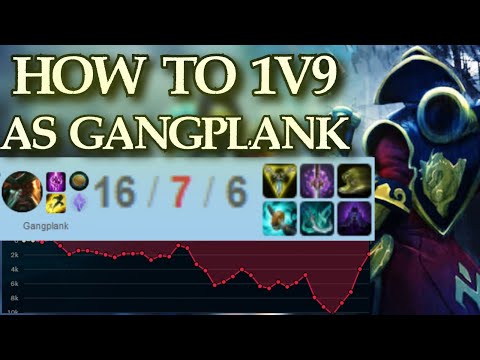How to win from 10k Gold behind with Griefing Jungler as Gangplank (Match Review)