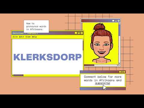 How to pronounce Klerksdorp in Afrikaans