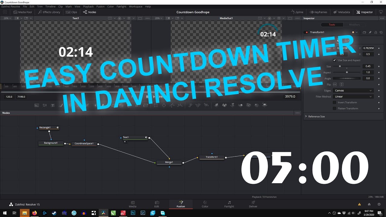 The Easiest Countdown Timer Tutorial Using Blackmagic DaVinci Resolve