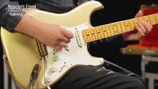 Video thumbnail for Fender Custom Shop 1955 Stratocaster Relic Ash Electric Guitar Masterbuilt by Dale Wilson Gold by Musician's Friend