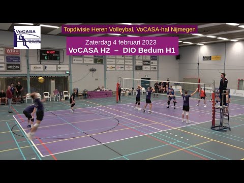 VoCASA H2 - DIO Bedum H1 (4 feb 2023) Full Match, Topdivisie Heren Volleybal