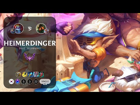 Heimerdinger Support vs Nautilus - KR Master Patch 14.2