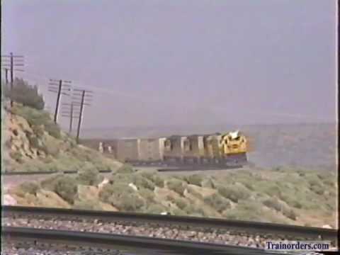 Classic Railroad Series 299 - Santa Fe 9505 West near Lugo, Cajon Pass May 21, 1991