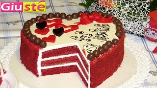 red velvet cake en forme de coeur