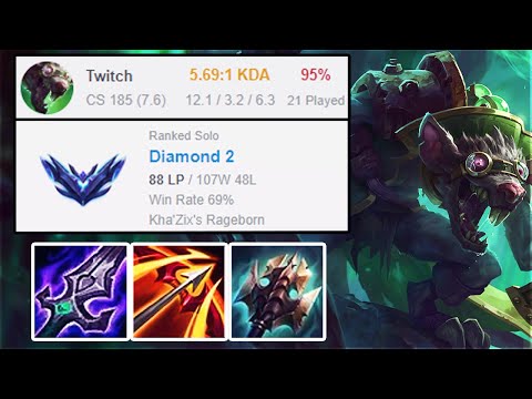 Nearing Master with a 95% winrate on Twitch - Twitch ADC Gameplay