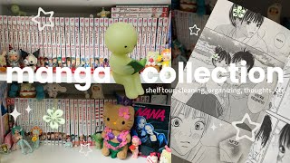 manga collection 🍵 — shelf tour + asmr shelving
