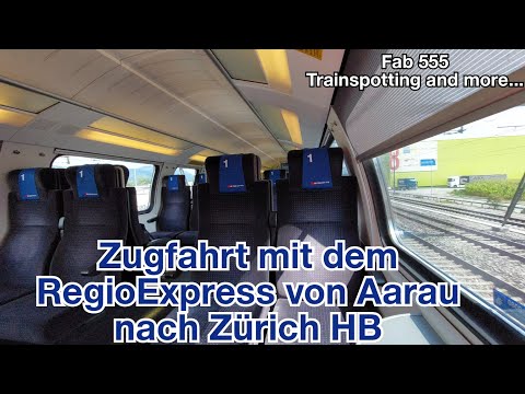 Zugfahrt mit dem RegioExpress von Aarau nach Zürich HB | 1.Klasse | RABe 511 RegioDosto Kiss