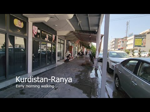Rania city walking tour Kurdistan 4k 60 FPS