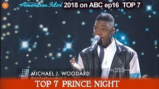 Michael J. Woodard My Heart Will Go On  MALE JENNIFER HUDSON Prince Night American Idol 2018  TOP 7