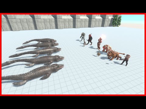 5x MOSASAURUS VS FACTIONS - ANIMAL REVOLT BATTLE SIMULATOR