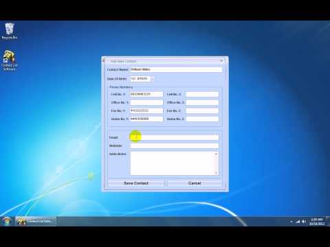 Contact List Database Software