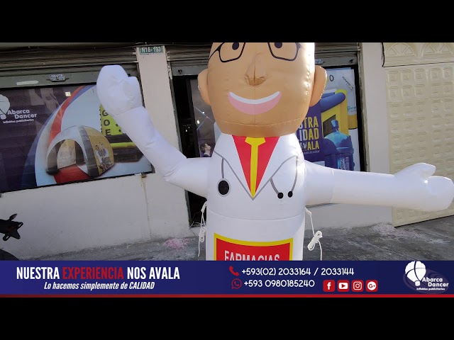 Vídeo relacionado con FSFLAG Muñeca de payaso inflable de 6 pies con soplador resistente a la intemperie (5.5 pulgadas de diámetro) y luces LED integradas, chico bailarín agitando loco para promoción de publicidad de