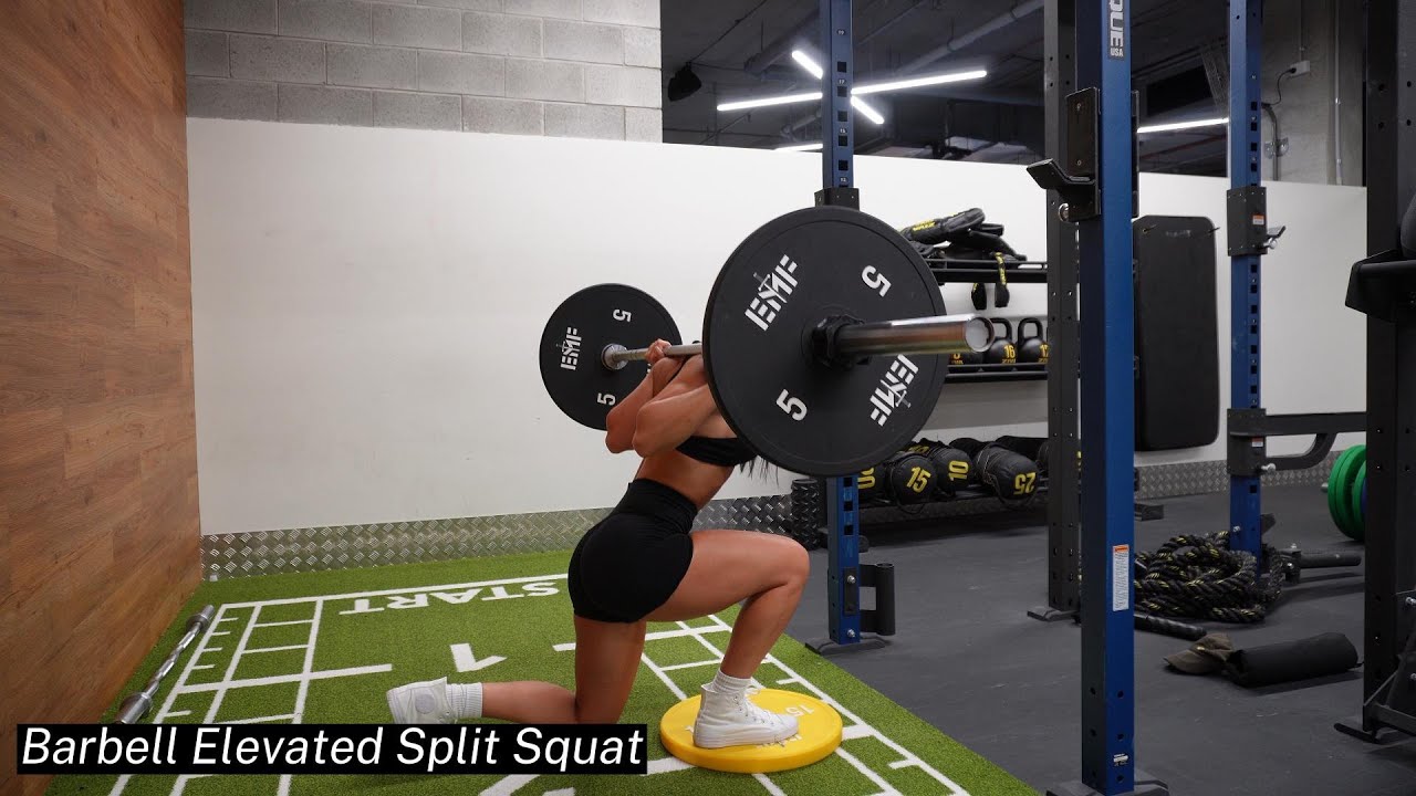 Barbell Front Foot Elevated Split Squat