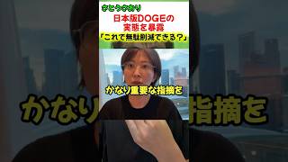さとうさおりが日本版DOGEの実態を暴露し話題に