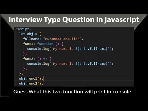 Javascript Interview Type Questiondifference Between In Es6 Arrow Function And The Normal Function