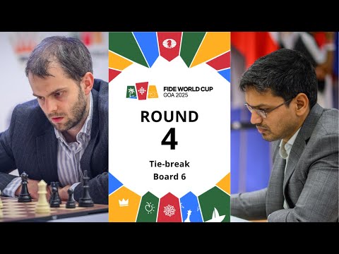 🇸🇪 Nils Grandelius – Harikrishna Pentala 🇮🇳 | FIDE World Cup 2025 | Round 4 | Tie-break | Board 6
