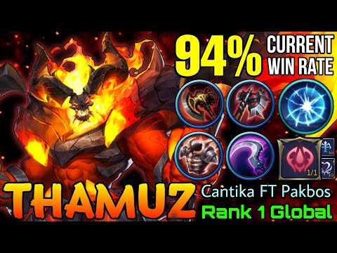 94% Current Win Rate Thamuz Sidelane Burn Out Enemies! - Top 1 Global Thamuz Cantika FT Pakbos - ML