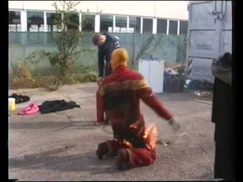 Stuntman Körperbrand