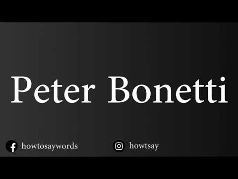 How To Pronounce Peter Bonetti