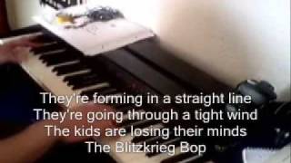 Blitzkrieg Bob - The Ramones - piano accoustic cover ( with lyrics )