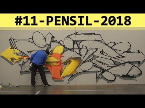 freestyle graffiti piece #11 - Pensil 2018 wildstyle