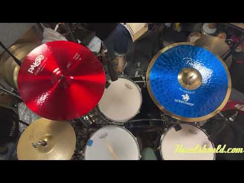 1985 Original PAISTE COLORSOUND 5 18” Power Crash VERY RED! FULL TONE! 1628 g NOT The 900 Bild 6
